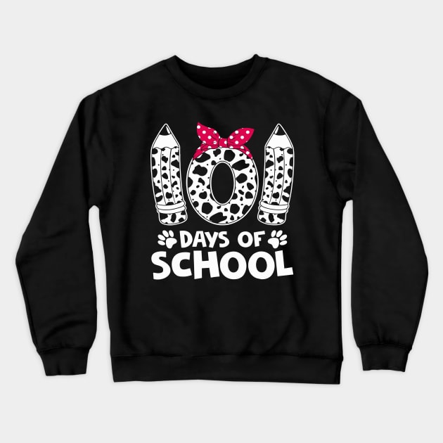 Happy 101 Days Of School Funny Student Teacher Kids Crewneck Sweatshirt by LEGO